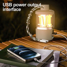 Load image into Gallery viewer, Outdoor Camping Retro Camping Light Waterproof Atmosphere Hand Light LED Long Life Flashlight Portable Power Bank
