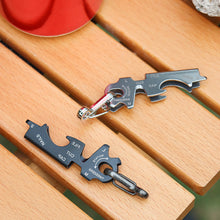 Load image into Gallery viewer, 1PC Outdoor Stainless Steel Keychain Multi-Functional EDC Gadget Portable Screwdriver Bottle Opener Nail File
