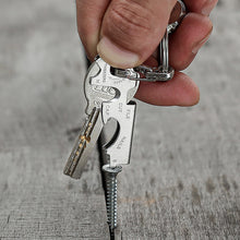 Load image into Gallery viewer, 1PC Outdoor Stainless Steel Keychain Multi-Functional EDC Gadget Portable Screwdriver Bottle Opener Nail File
