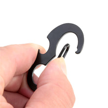 Load image into Gallery viewer, 1PC Multi-Function D-Type Beetle Opener Portable EDC Metal Climbing Button With Key Ring
