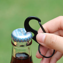 Load image into Gallery viewer, 1PC Multi-Function D-Type Beetle Opener Portable EDC Metal Climbing Button With Key Ring
