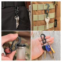 Load image into Gallery viewer, 1PC Multi-Function D-Type Beetle Opener Portable EDC Metal Climbing Button With Key Ring
