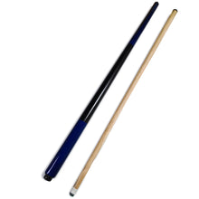 Load image into Gallery viewer, 1PC 13MM 1/2 Split Blue Handle Ash Wood Billiard Cue Stainless Steel Thread Connection American Head Pool Cue
