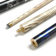 Load image into Gallery viewer, 146CM 10MM Club Head Ash Wood 1/2 Split Billiards Cue Chinese Black Eight Snooker Cue

