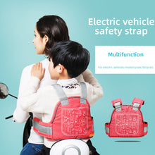 Load image into Gallery viewer, Adjustable High Strength Motorcycle Bicycle Bike Safety Seat Reflective Belt Strap for Kids Children Harness
