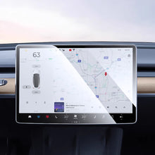 Load image into Gallery viewer, Car GPS Navigation High-definition Tempered Glass Screen Dashboard Display Protector Cover Interior Protective Film Accessories With Tool For Tesla Model 3 Y
