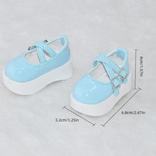 Load image into Gallery viewer, 1 Pair 1/4 BJD PU Leather Doll Shoes High Heels Leather Shoes for Little 16 inches Sharon Doll Clothing Accessories Toys
