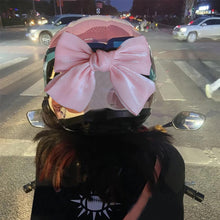 Load image into Gallery viewer, Motorcycle Helmet Decoration Electric Bike Helmet Silks and Satins Bow Style for Car Body Decoration Accessories Bowknot For Girl Women
