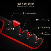 Load image into Gallery viewer, 4 In 1 Tungsten Steel Kitchen Facilitative Sharpener Tool Angle Adjustable Knives Sharpener Professional Knife Sharpening Kitchen Tool
