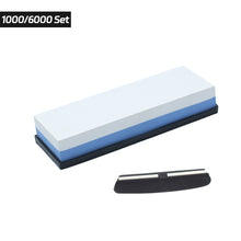 Load image into Gallery viewer, Sharpening Stone Double-sided Knives Whetstone Professional Knife Sharpener Grinding Stone With Non-slip Base Kitchen Tool
