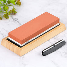 Load image into Gallery viewer, Sharpening Stone Double-sided Knives Whetstone Professional Knife Sharpener Grinding Stone With Non-slip Base Kitchen Tool
