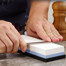 Load image into Gallery viewer, Sharpening Stone Double-sided Knives Whetstone Professional Knife Sharpener Grinding Stone With Non-slip Base Kitchen Tool
