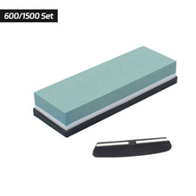 Load image into Gallery viewer, Sharpening Stone Double-sided Knives Whetstone Professional Knife Sharpener Grinding Stone With Non-slip Base Kitchen Tool
