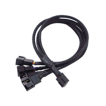 Load image into Gallery viewer, New 4 Pin Pwm Fan Cable 1 To 4/3/2/1 Ways Splitter Black Sleeved 27cm Extension Cable Connector Pwm Extension Cables
