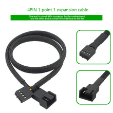 Load image into Gallery viewer, New 4 Pin Pwm Fan Cable 1 To 4/3/2/1 Ways Splitter Black Sleeved 27cm Extension Cable Connector Pwm Extension Cables
