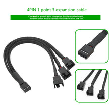 Load image into Gallery viewer, New 4 Pin Pwm Fan Cable 1 To 4/3/2/1 Ways Splitter Black Sleeved 27cm Extension Cable Connector Pwm Extension Cables
