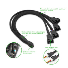 Load image into Gallery viewer, New 4 Pin Pwm Fan Cable 1 To 4/3/2/1 Ways Splitter Black Sleeved 27cm Extension Cable Connector Pwm Extension Cables
