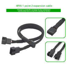 Load image into Gallery viewer, New 4 Pin Pwm Fan Cable 1 To 4/3/2/1 Ways Splitter Black Sleeved 27cm Extension Cable Connector Pwm Extension Cables
