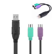 Load image into Gallery viewer, 1PC USB Male To PS/2 PS2 Female Converter Cable Cord Converter Adapter Keyboard
