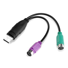 Load image into Gallery viewer, 1PC USB Male To PS/2 PS2 Female Converter Cable Cord Converter Adapter Keyboard
