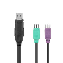 Load image into Gallery viewer, 1PC USB Male To PS/2 PS2 Female Converter Cable Cord Converter Adapter Keyboard
