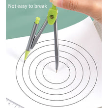 Load image into Gallery viewer, 7pcs Geometric Mathematical Drawing Tool Set Multi-functional Compass Protractor Ruler Eraser

