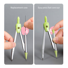 Load image into Gallery viewer, 7pcs Geometric Mathematical Drawing Tool Set Multi-functional Compass Protractor Ruler Eraser
