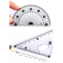 Load image into Gallery viewer, 7pcs Geometric Mathematical Drawing Tool Set Multi-functional Compass Protractor Ruler Eraser
