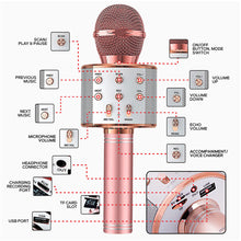 Load image into Gallery viewer, Professional Handheld Wireless Karaoke USB Voice Changing Speaker Microphone for Music Player Singing Recorder KTV
