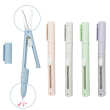 Load image into Gallery viewer, Mini Colorful Folding Scissors Hand Tent Cutting Mini Engraving Knife Scissors Paper Trimming Utility Knife
