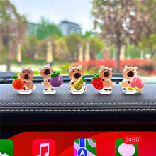 Load image into Gallery viewer, 5Pcs Car Interior Lovely Kapibala Ornament Decoration with Spring Shake Head Decor Double-sided Tape
