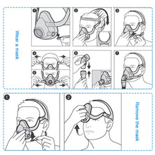 Load image into Gallery viewer, Respirator Universal Full Face AirFit FM20 CPAP Mask Respirator Nose Mask Remit Suitable Universal Mask Health Care
