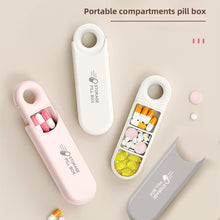 Load image into Gallery viewer, Portable Creative Mini Pill Box Durable Sturdy Triple Grid Medicine Box Daily Medication Jewelry Storage Box
