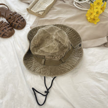 Load image into Gallery viewer, Western Women Cowboy Hats with String Vintage Embroidered Bucket Hats For Female Anti-UV Protection Fisherman Hats Camping Hiking Mountaineering Hats
