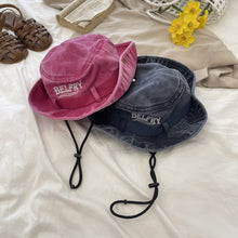 Load image into Gallery viewer, Western Women Cowboy Hats with String Vintage Embroidered Bucket Hats For Female Anti-UV Protection Fisherman Hats Camping Hiking Mountaineering Hats
