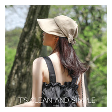 Load image into Gallery viewer, Women's Bow Tie Sun hat Portable Foldable Fisherman Cap Sunscreen UV Protection Cap Wide Brim Adjustable Bucket Caps Hat Travel Female Gift
