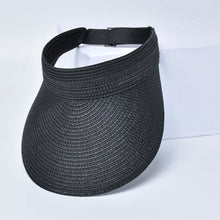 Load image into Gallery viewer, Sun Hat For Women Fashion Wide Brim Straw Hat Empty Top UV Protection Casual Hat Outdoor Sports Sunscreen Visor Hat Ponytail Beach Cap
