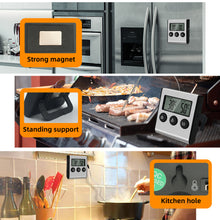 Load image into Gallery viewer, Digital Remote Wireless Food Kitchen Oven Thermometer Probe For BBQ Grill Oven Meat Timer Temperature Manually Set
