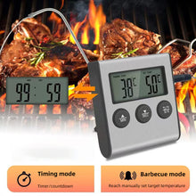Load image into Gallery viewer, Digital Remote Wireless Food Kitchen Oven Thermometer Probe For BBQ Grill Oven Meat Timer Temperature Manually Set
