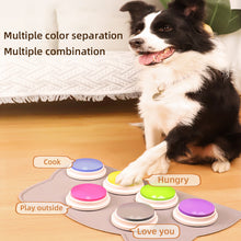 Load image into Gallery viewer, Pet Sound Box Recordable Talking Button Cat Voice Recorder Talking Toy For Pet Communication Training Tool Squeeze Box Dog Toys
