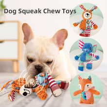 Load image into Gallery viewer, Pet Dog Squeaky Toys Animals Shapes Squeaky Plush Chew Toys for Small Medium Large Dogs
