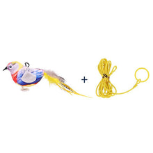 Load image into Gallery viewer, Funny Feather Cat Plush Teaser Wand with Bell Pet Interactive Feather Toys Cat Stick Toy for Kitten Catching Toy Playing Teaser Cat Supplies
