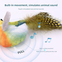 Load image into Gallery viewer, Funny Feather Cat Plush Teaser Wand with Bell Pet Interactive Feather Toys Cat Stick Toy for Kitten Catching Toy Playing Teaser Cat Supplies
