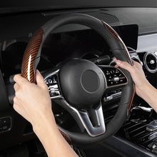 Load image into Gallery viewer, 2Pcs Universal Car Steering Wheel Covers Auto Interior Decorative Accessories Anti Slip Protective Cover Carbon Fiber

