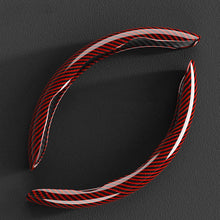 Load image into Gallery viewer, 2Pcs Universal Car Steering Wheel Covers Auto Interior Decorative Accessories Anti Slip Protective Cover Carbon Fiber
