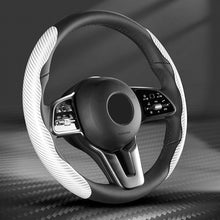 Load image into Gallery viewer, 2Pcs Universal Car Steering Wheel Covers Auto Interior Decorative Accessories Anti Slip Protective Cover Carbon Fiber
