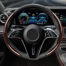 Load image into Gallery viewer, 2Pcs Universal Car Steering Wheel Covers Auto Interior Decorative Accessories Anti Slip Protective Cover Carbon Fiber
