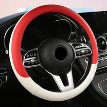 Load image into Gallery viewer, Car Steering Wheel Cover Non-slip PU Leather Auto For 38cm Steering Wheel
