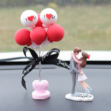 Load image into Gallery viewer, 2Pcs/Set Car Dashboard Doll Creative Couple Crystal Balloon House Ornament Decoration with Bench Auto Interior Accessories for Gift Girl Women
