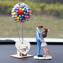Load image into Gallery viewer, 2Pcs/Set Car Dashboard Doll Creative Couple Crystal Balloon House Ornament Decoration with Bench Auto Interior Accessories for Gift Girl Women
